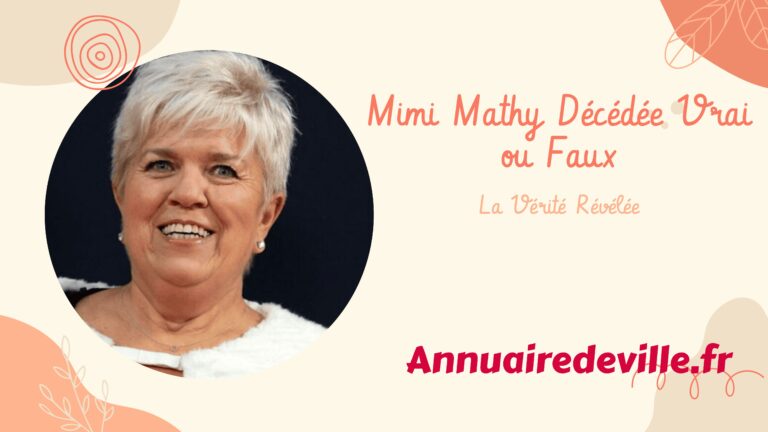 Mimi Mathy Décédée Vrai ou Faux : La Vérité Révélée